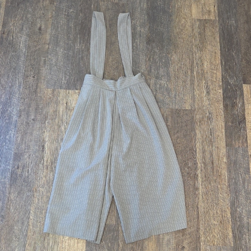 Zara Gray Wide Leg Jumpsuit Coulettes